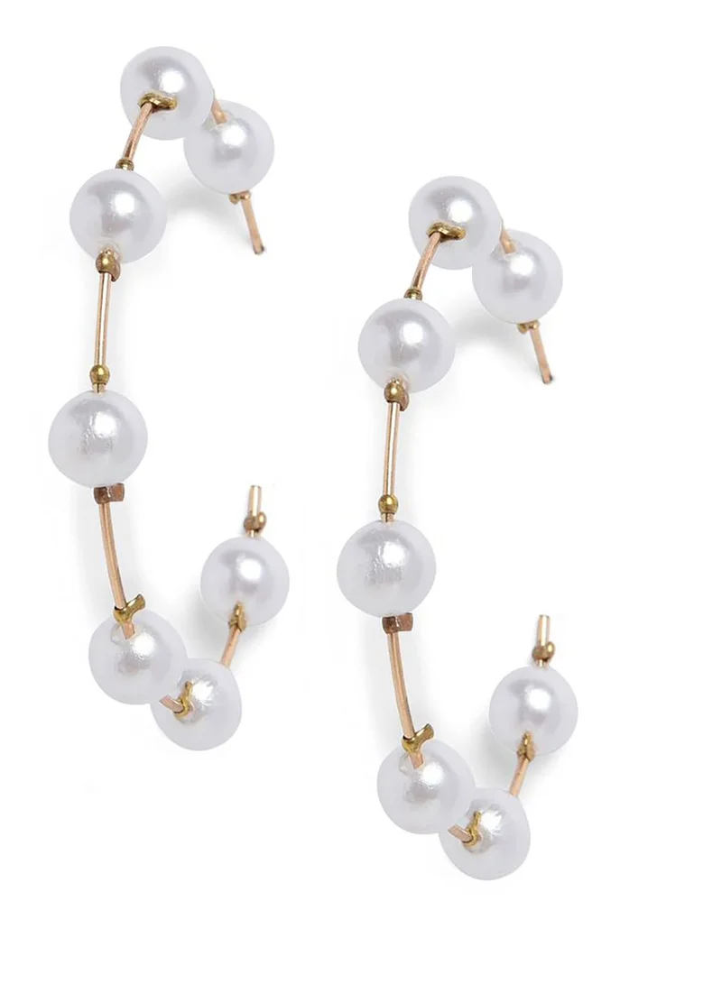 SOHI Gold-Plated Hoop Earrings