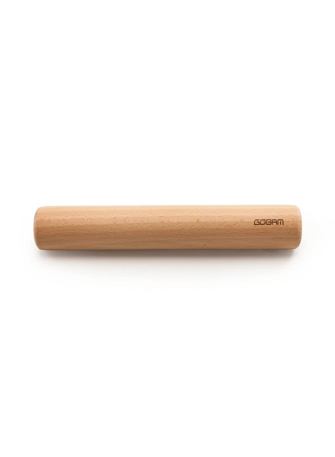 GOBAM Wood Rolling Pin, Small - Dough Roller for Pasta, Cookies, Pie, Pizza, Chapati, Fondant, Rolling Pins for Baking, Bread Making Tools and Supplies - 11 x 1.38 Inches - Image 1