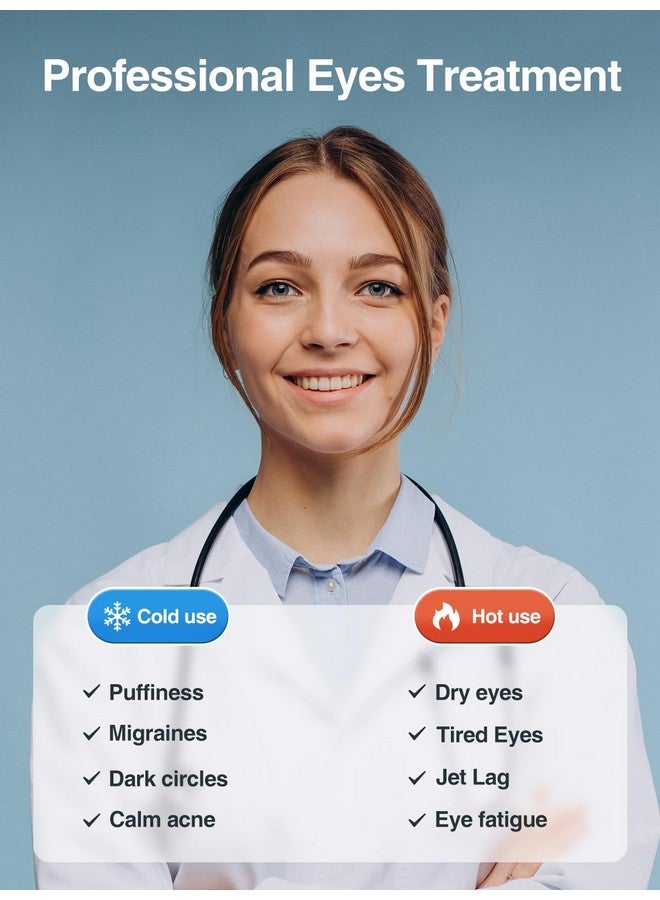 لوكس تيود قناع جل للعين من لوكستود، قناع تبريد للعينين الجافتين، قطعتان، كمادة ثلج دافئة للعين، قناع نوم جل قابل لإعادة الاستخدام، كمادة باردة مجمدة للعينين لعلاج الانتفاخات/الهالات السوداء/الصداع/الحساسية (أزرق) - Image 2
