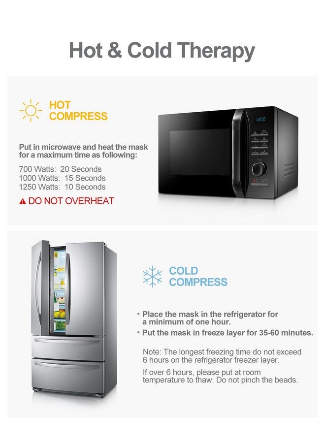 لوكس تيود قناع جل للعين من لوكستود، قناع تبريد للعينين الجافتين، قطعتان، كمادة ثلج دافئة للعين، قناع نوم جل قابل لإعادة الاستخدام، كمادة باردة مجمدة للعينين لعلاج الانتفاخات/الهالات السوداء/الصداع/الحساسية (أزرق) - Image 5