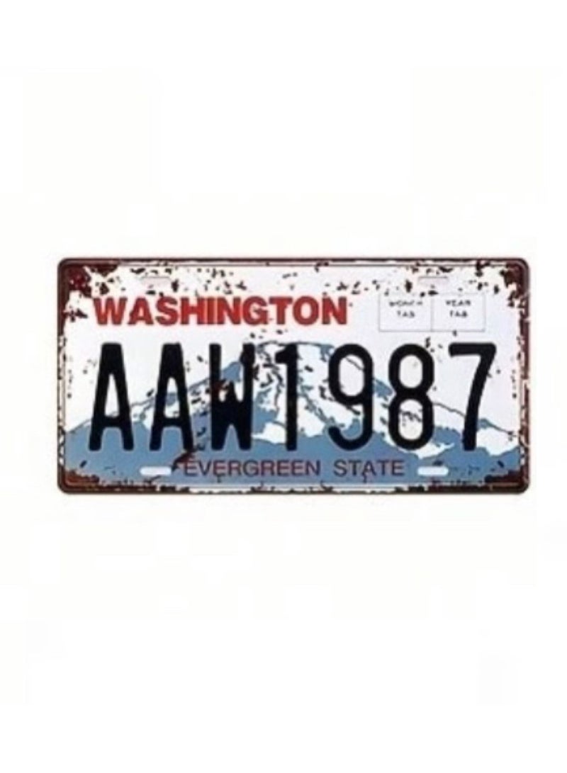 Generic Classic design car metal license plate for decoration  - Image 1
