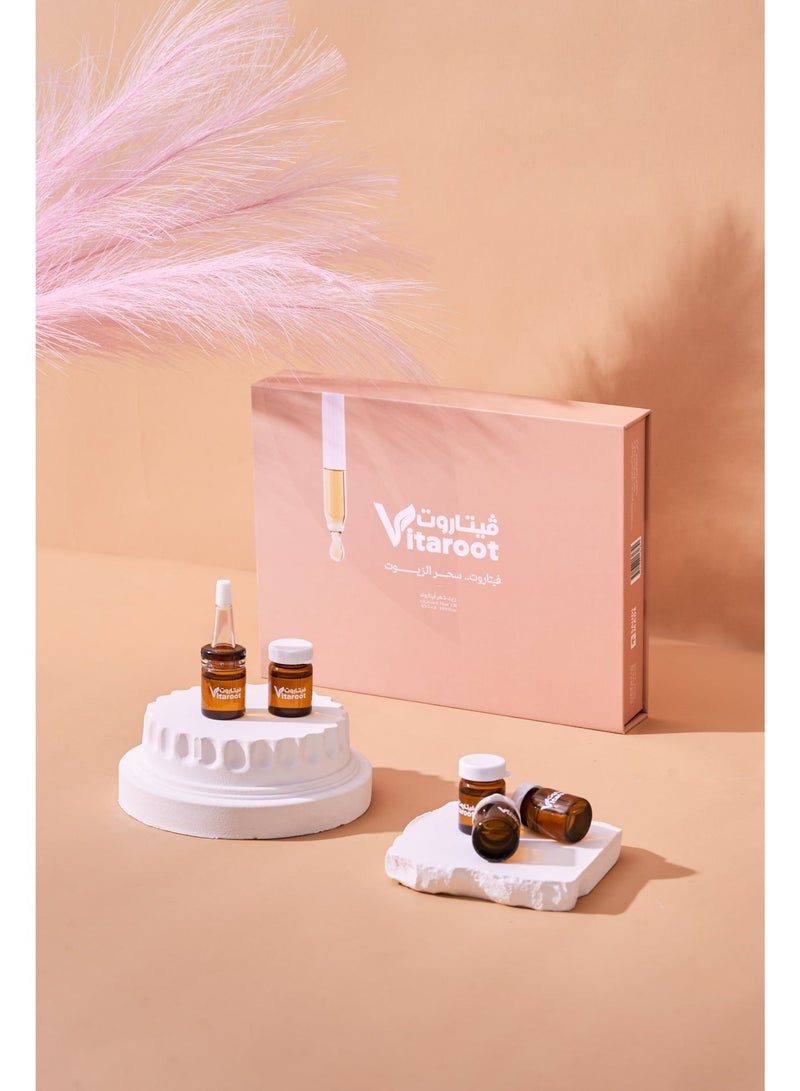 Vitaroot Natural Hair Growth Oil Box (Pack of 10) - Hair Thickening, Lengthening & Gap Filling Formula - Argan Oil for Deep Hydration - Rosemary Oil for Blood Circulation - Clove Oil for Scalp Health - Almond Oil for Strength & Shine - Image 2