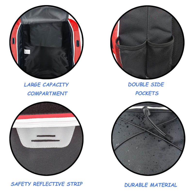 WOLT | Baseball Bat Backpack - Bag for Softball & T-Ball Equipment & Gear, Youth Girl & Adults Women, Holder for Helmet, Glove, Separate Shoes Compartment & Fence Hook (Red) - Image 5