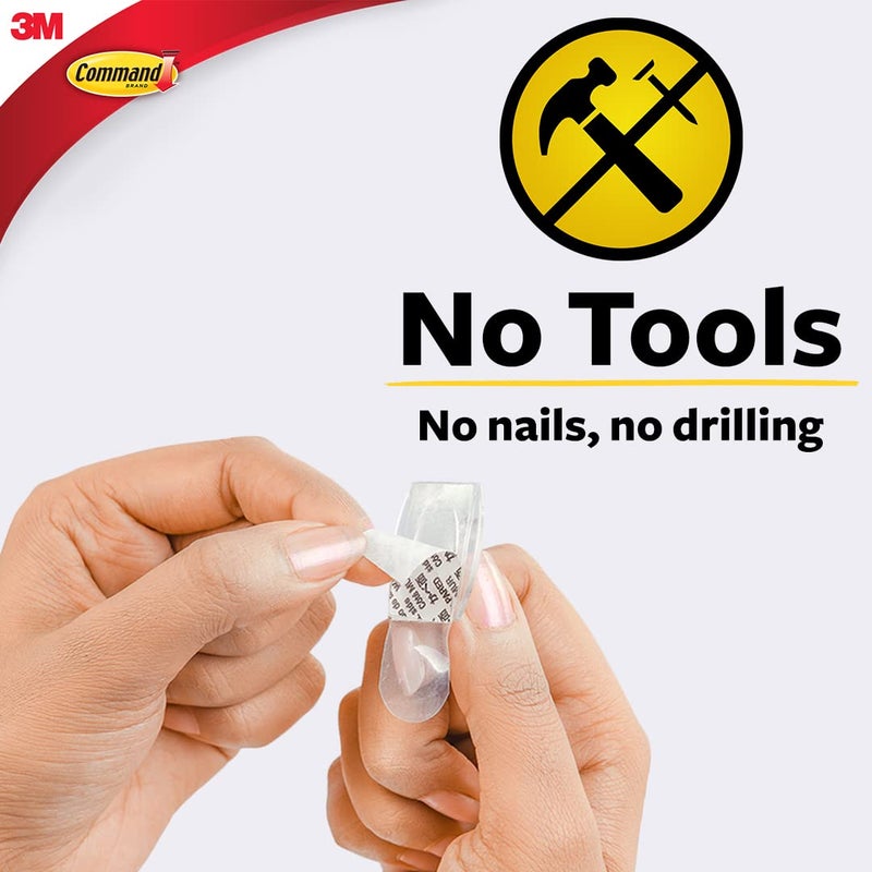 Command Round Cord Clip, Plastic, 9 Pieces,Self adhesive, Damage Free walls, Transparent - Image 5