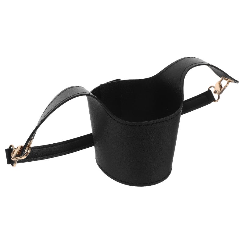 2PCS Coffee Cup Holder Sleeve - Tea Cup Protective Sleeve Water Bottle Holder Fake Leather Pouch for Outdoor Camping Shopping Travel Sling - Image 1