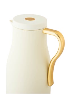 Generic Thermos tea and coffee 1 liter cream color golden handle  - Image 4