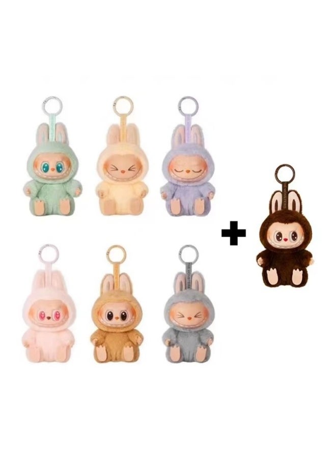 Generic - High Quality Labubu Heart Macaron Vinyl Face Blind Box Plush Doll Toy Labubu Trendy Play Doll-Color:Second Generation Sitting Posture [meizizi 1 Piece] With Blind Box - Image 1