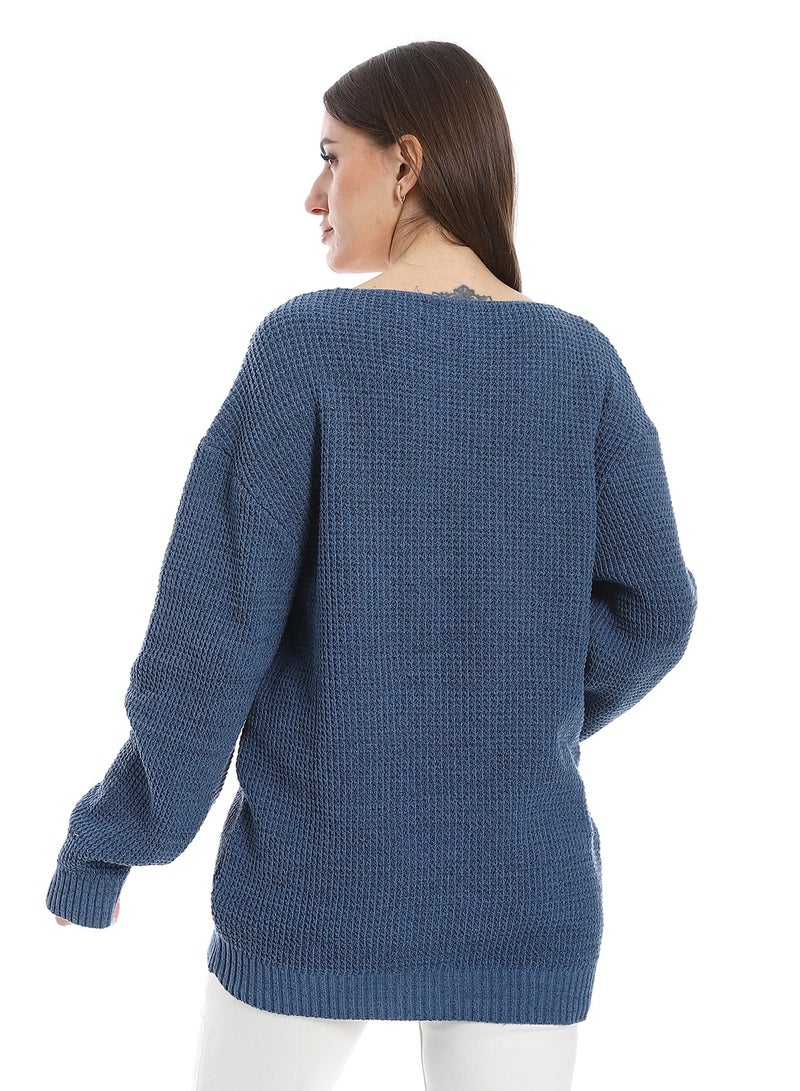 سيزار بلوفر صوف حريمي ساده برقبة علي شكل سبعة وتصميمات متعددة - Image 5