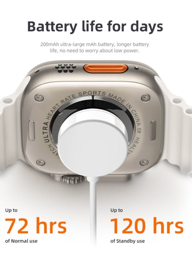 AROAQ - ZW8 Ultra Max Smartwatch Multi Functional 2.05 Inch Screen Display 200mAh Battery Waterproof Wireless Charging Bluetooth Smart Watch - Image 1