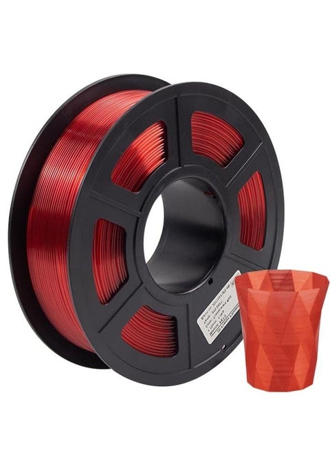 iSANMATE | PETG 3D Printer Filament 1.75 mm | Glow in The Dark | 1.75mm Dimensional Accuracy | 1 kg Spool | Transparent Red
