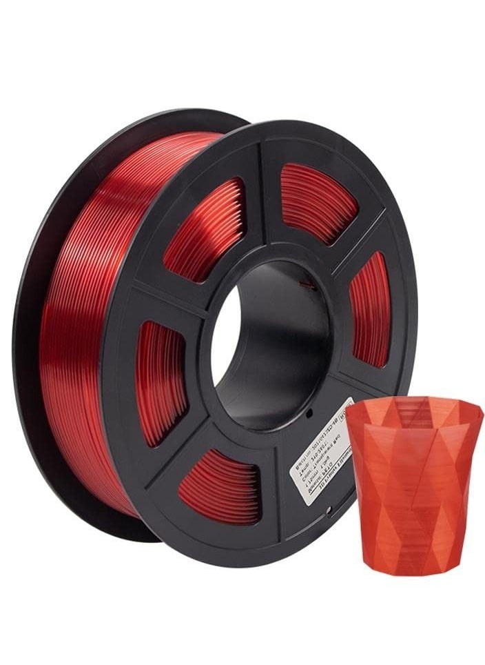 iSANMATE | PETG 3D Printer Filament 1.75 mm | Glow in The Dark | 1.75mm Dimensional Accuracy | 1 kg Spool | Transparent Red