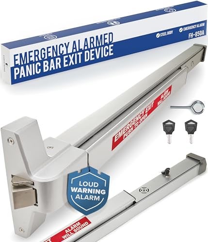 FORTSTRONG Commercial Door Push Bar Panic Exit Device with Alarm  Panic Bars for exit Doors  Loud Warning Strike Bar with Warning Stickers  FS850A Instructions Included - Image 1