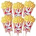 YOTHORN 6 Pcs Popcorn Balloons31 Inch Popcorn Foil Balloons for KidsCarnival Party Decorations Movie Popcorn Balloon for Birthday Baby Shower Carnival Movie Night Themed Party Decorations Yellow - Image 2