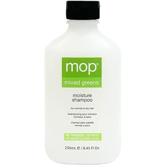 Mop MIXED GREENS MOISTURE SHAMPOO NO PARABENS NO SULFATES, FRESH, 8.45 FL. OZ. - Image 1