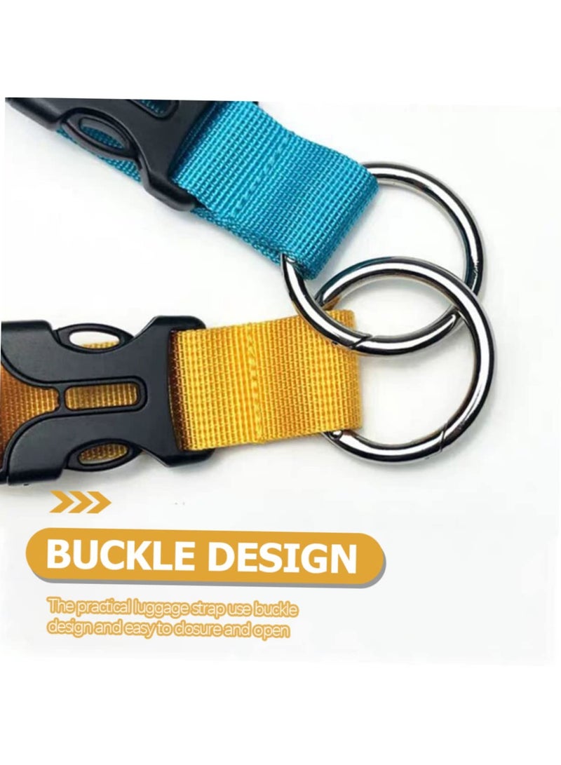 Excefore Luggage Straps, 4 Pcs Binding Belts Portable Buckle Accessories Adjustable Travel Yellow Outdoor Suitcase Travel Luggage Straps - Image 4