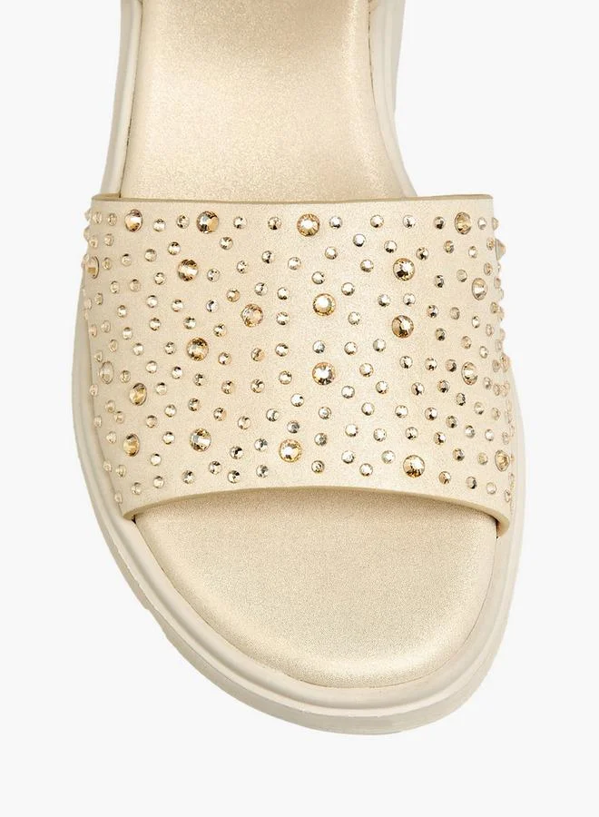 Le Confort GOLD Women Embellished Platform Sandals Ramadan Collection for Women | Best Price UAE