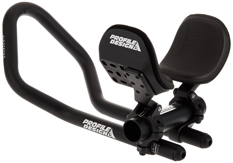 Profile Design Airstryke V2 Aluminum Clip-On Aerobars Ano Matte Black  Adjustable Stack And Reach - Image 1
