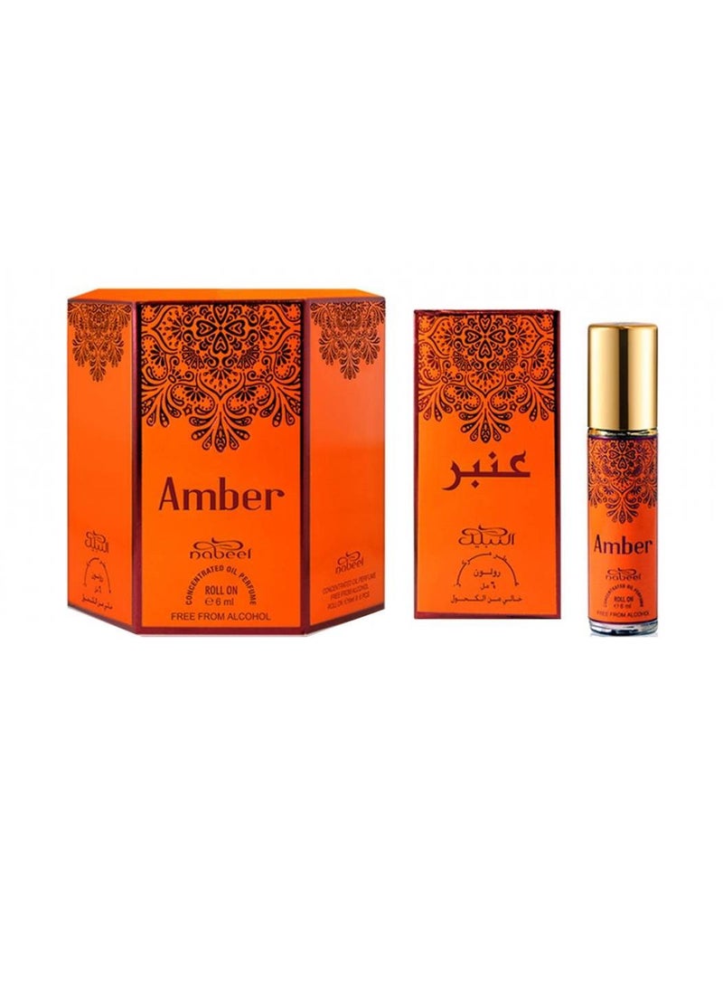 نبيل 6 قطع نبيل عنبر خالي من الكحول عطر زيتي 6 مل - Image 2