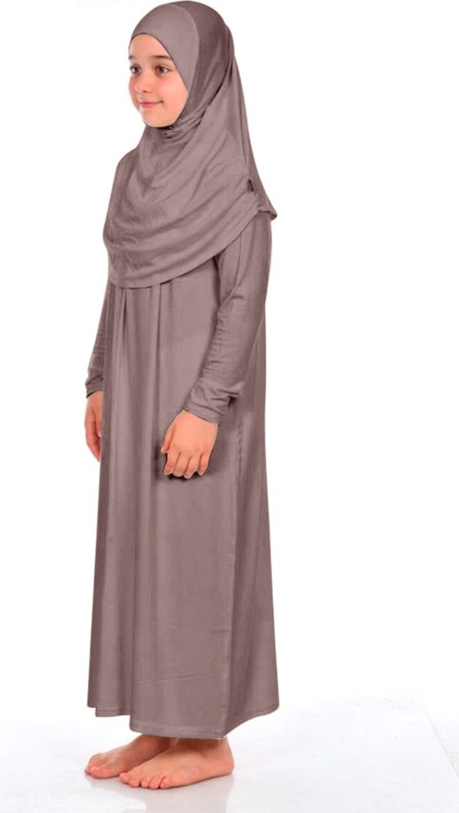 İhvan Online Ihvan Online Practical Children's Prayer Dress 8-12 Years Beige 