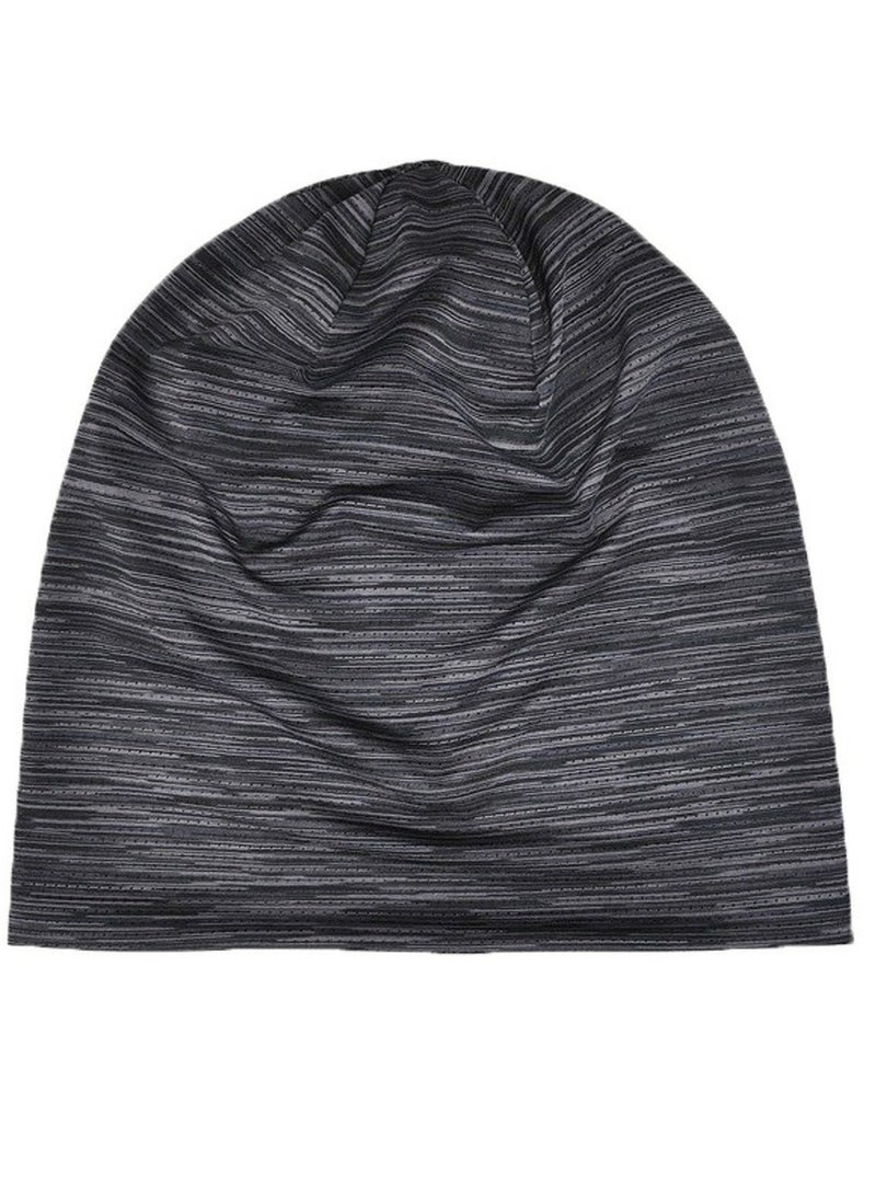 Loquat Infinity Scarf Headwear Cap Breathable Beanie Hat Thickened Plush Dark Grey  - Image 1