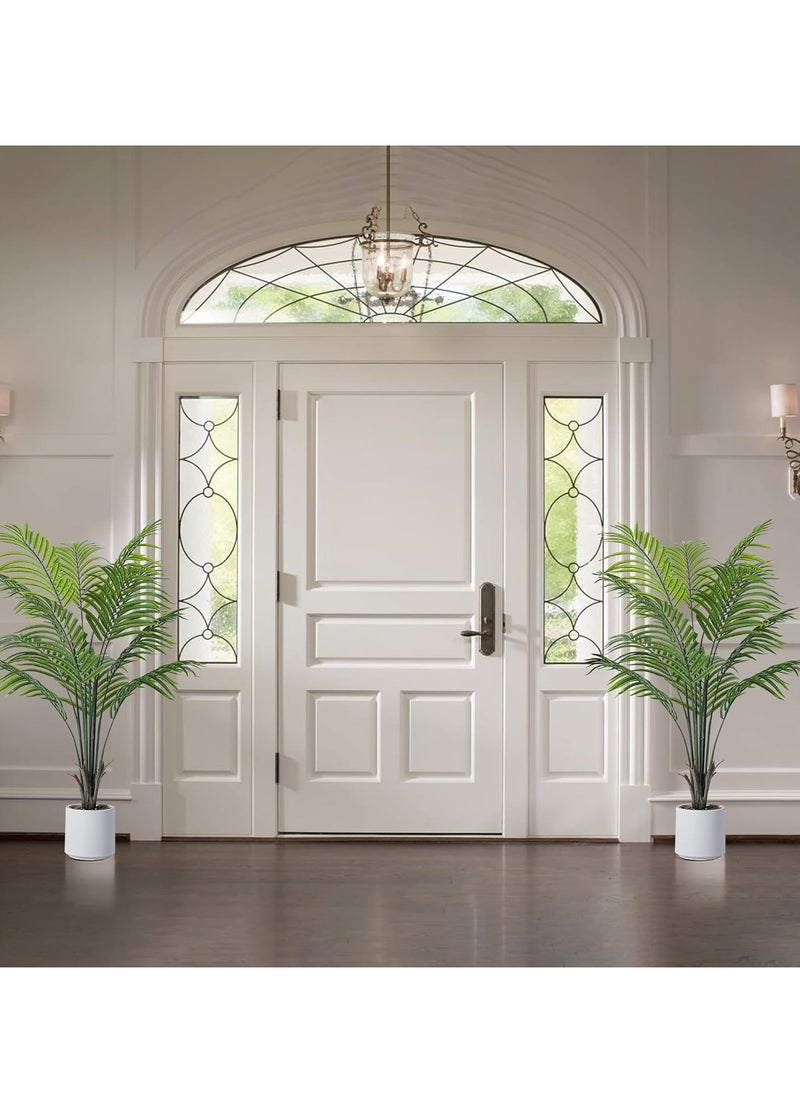 Generic Artificial Palm Tree 4FT ，Large Faux Trees for Indoor,Fake Tropical Areca Floor Plant in Pot, for Modern Home Decor and Housewarming Gift  - Image 4