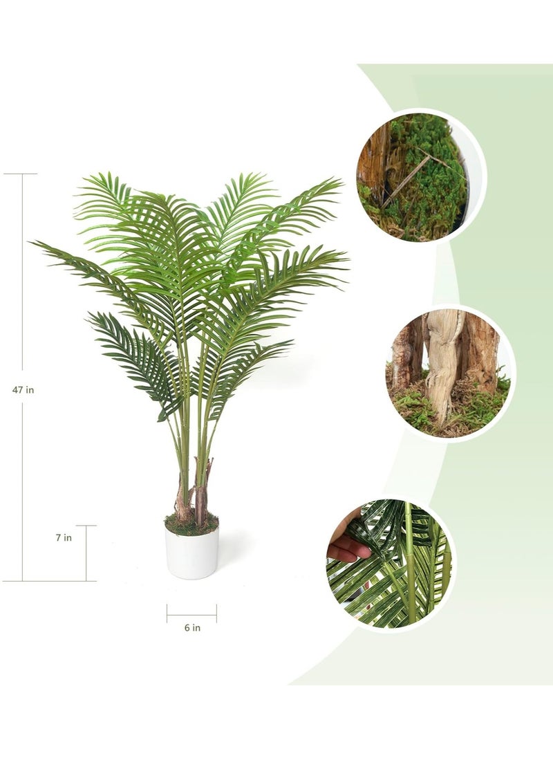 Generic Artificial Palm Tree 4FT ，Large Faux Trees for Indoor,Fake Tropical Areca Floor Plant in Pot, for Modern Home Decor and Housewarming Gift  - Image 5