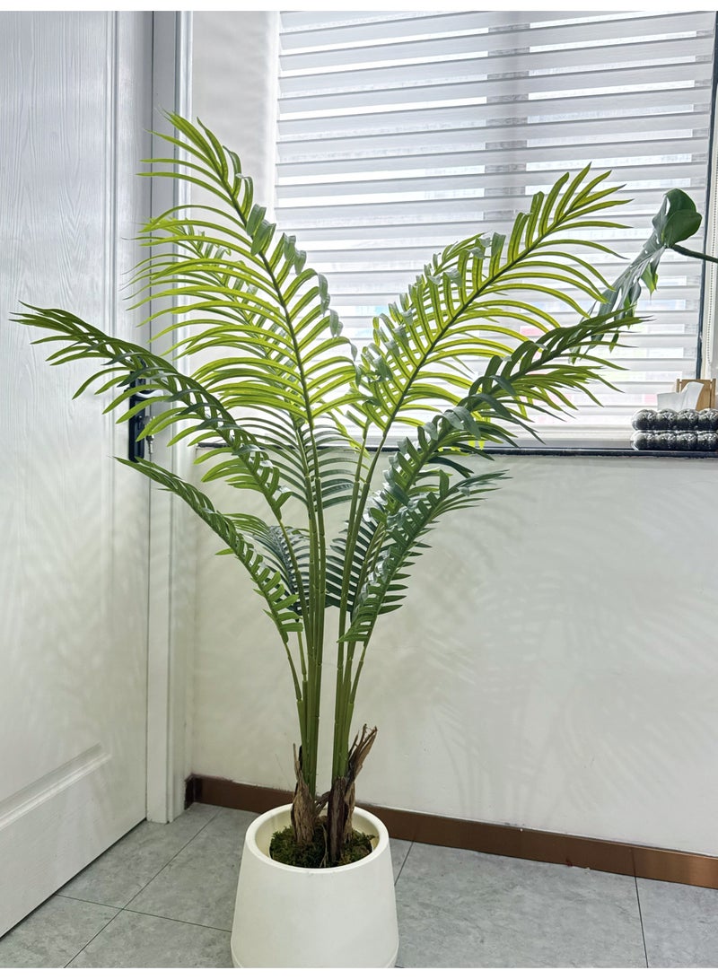 Artificial Palm Tree 4FT ，Large Faux Trees for Indoor,Fake Tropical Areca Floor Plant in Pot, for Modern Home Decor and Housewarming Gift - Image 5