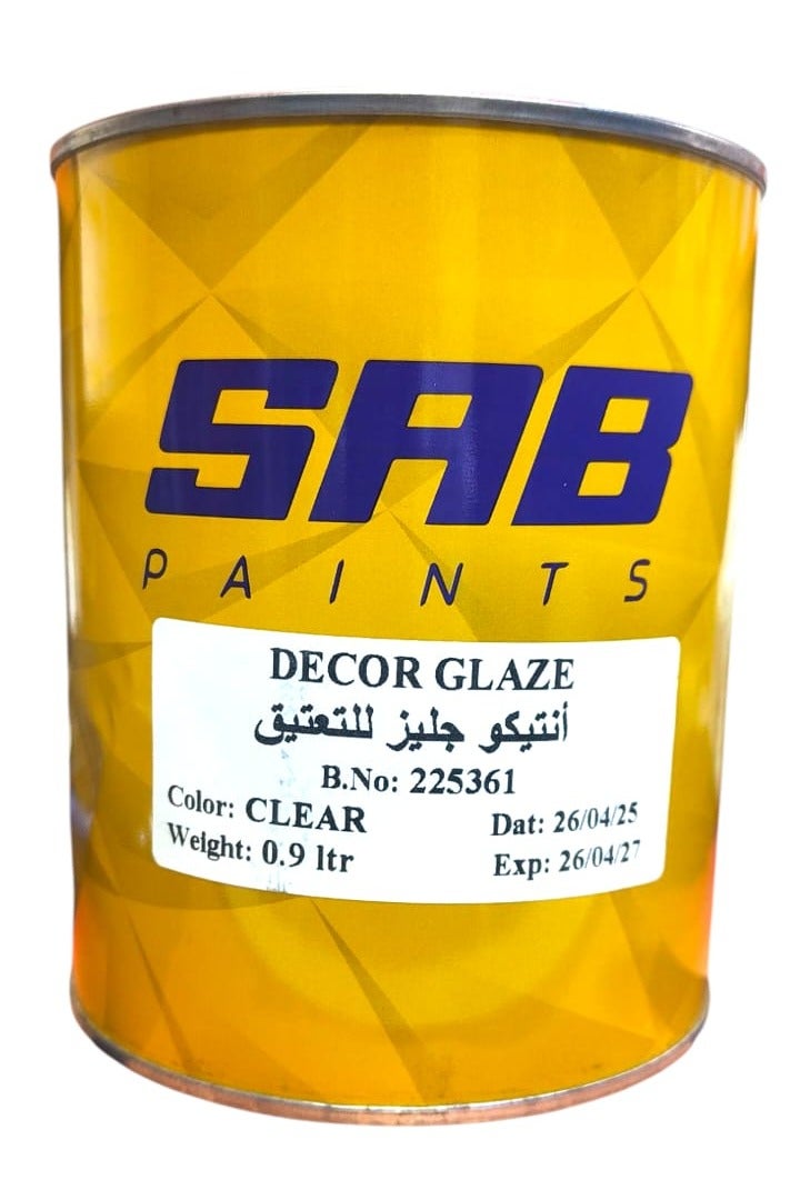 SAB Premium Decor Glaze – Clear Transparent Finish, 0.9L - Image 1