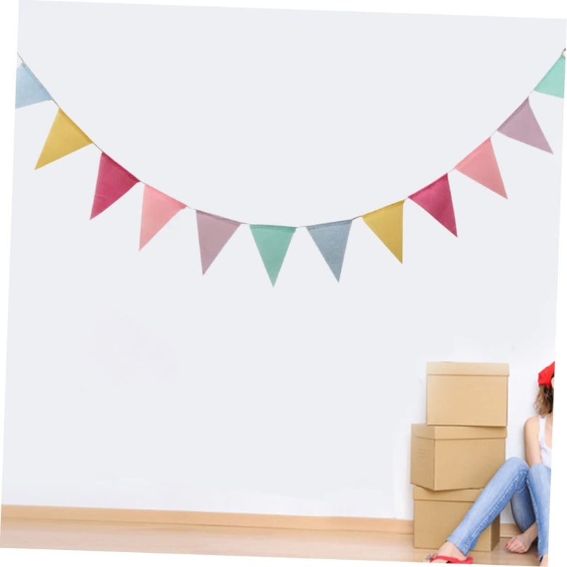 Burlap Triangle Bunting Banner 3 5M Decorative Pull Flags For Festival Wedding Party Indoor Outdoor Decor - Image 5