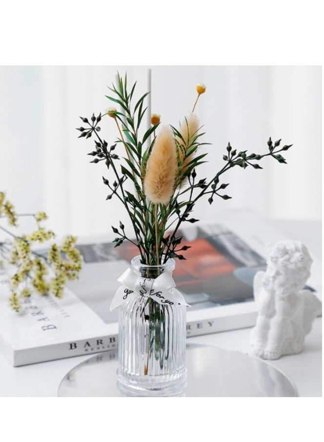 OASIS-TH Flower Reed Diffuser Set Scent Diffuser With Sticks Home Fragrance Flower Diffuser For Home Office Bathroom Shelf  Sandalwood Fragrans Scent 100ml 