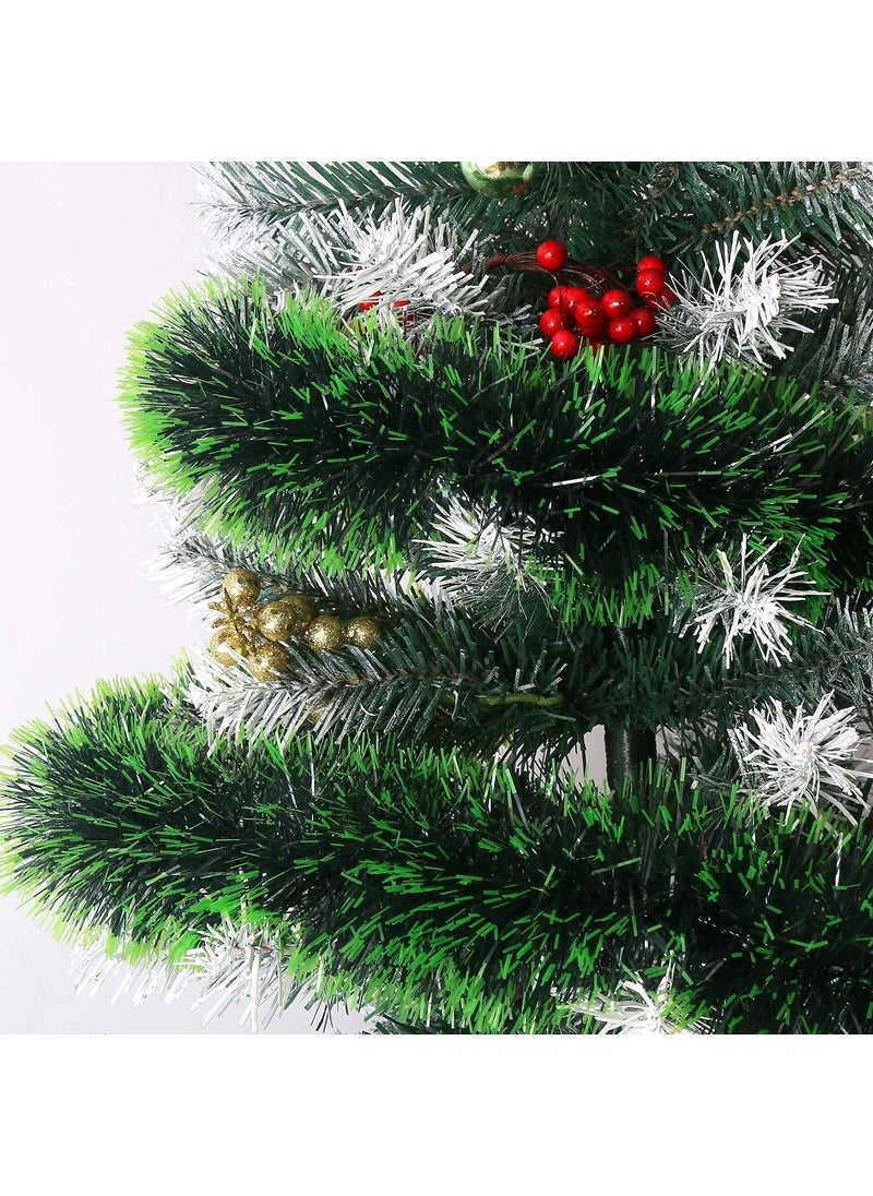 Lazybeee LAZYBEEE Thick Green Black Color 10 Pcs Artificial Merry Christmas Strings Garlands for X mas Christmas Tree Decoration and Home Green Black  - Image 3