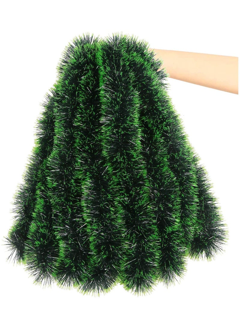 Lazybeee LAZYBEEE Thick Green Black Color 10 Pcs Artificial Merry Christmas Strings Garlands for X mas Christmas Tree Decoration and Home Green Black  - Image 5