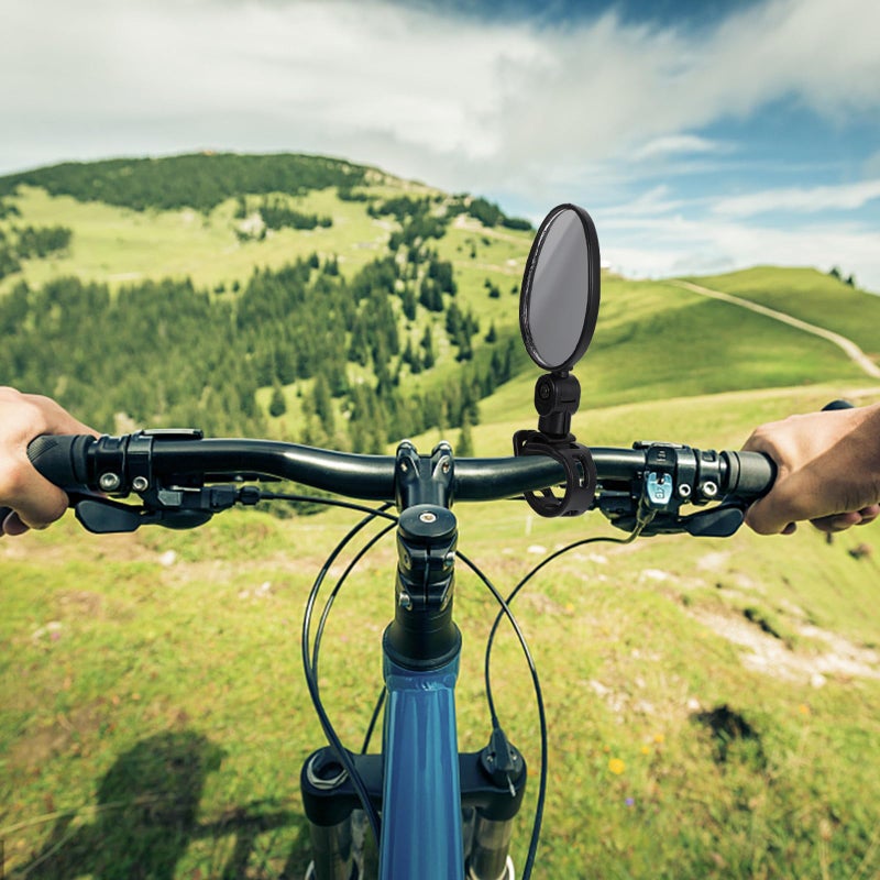 2pcs Bike Handlebar Mirrors Wide Angle Convex Rear View Safety for Mountain Road Bikes - Image 5