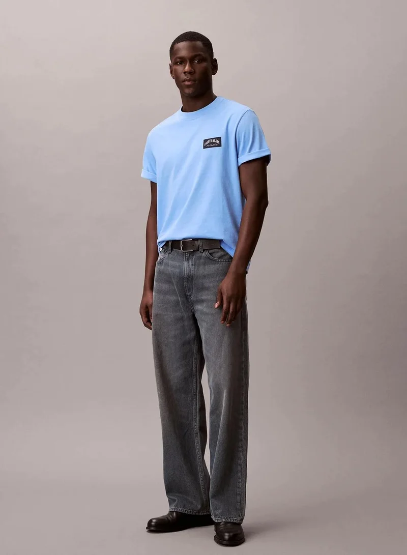 Calvin Klein Blue Descent Varsity Badge T-Shirt for Men | Best Price UAE