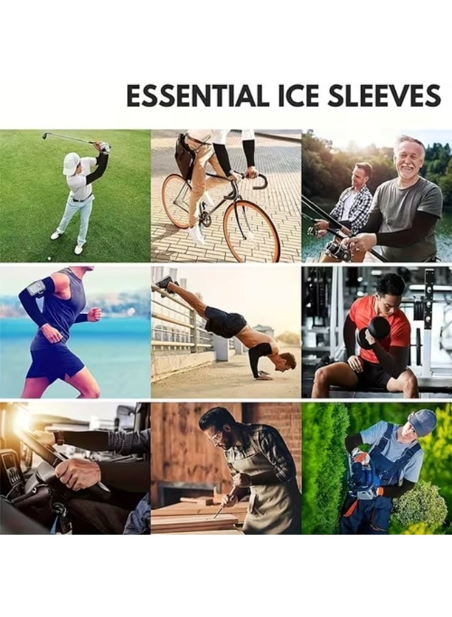 HIAS 2 Pack UV Protection Cooling Arm Sleeves - Unisex Sunblock Sleeves for Men & Women, Breathable Long Hand Sleeves for Golf, Basketball, Driving, Hiking & Outdoor Sports (Black) - Image 5