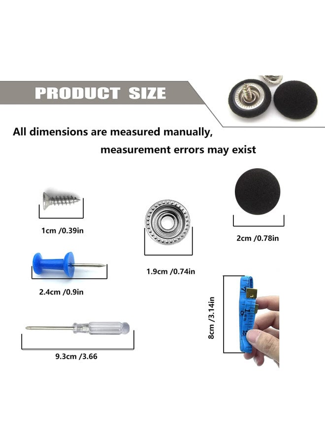 Set Car Roof Buckle Car Roof Cloth Falling Off Repair Fixed Buckle 60/80pcs Velvet Rivets