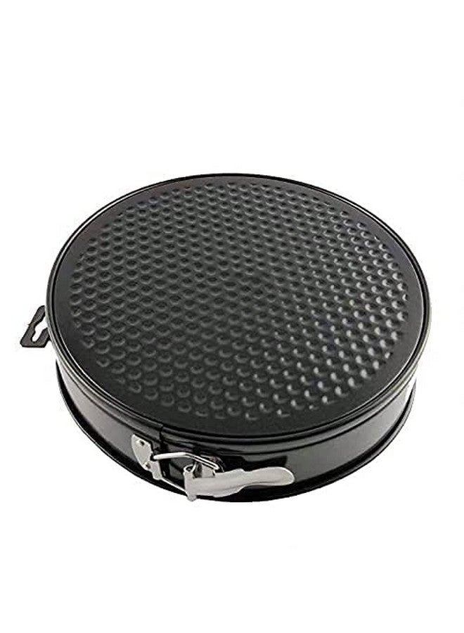 Wishome Springform Teflon Coated Carbon Steel Round Shaped Cake Baking Mould For Microwave Oven OTG Dishwasher Freezer Safe Non-Stick Lockable, Diameter 22Cm X Height 6.3 CM,Black - Image 5