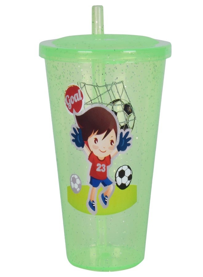 faas BPA Free Sipper Glass with Straw and Lid for Kids Easy to sip The Water - Pack of 4, (Mulicolor) - Image 5