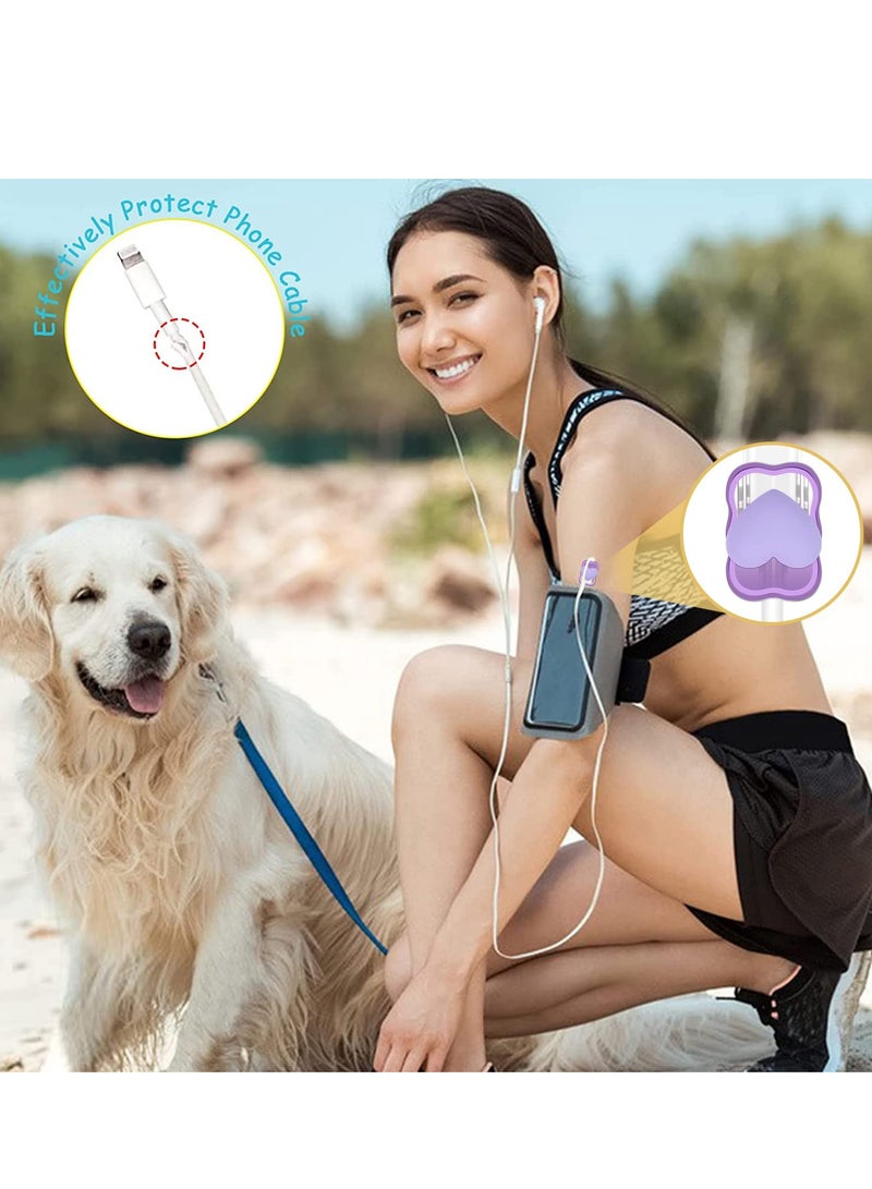 Cute Cable Protector Prevents Breakage Cable Cord Saver Case Ultra Compact for iPhone 11 12 13 14 Pro Max Charger Protector Purple