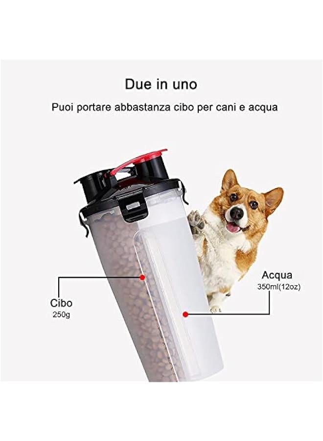 Portable Dog Water Bottle with 2 Folding Bowls - Ideal for Travel, Walking, Camping - Image 4