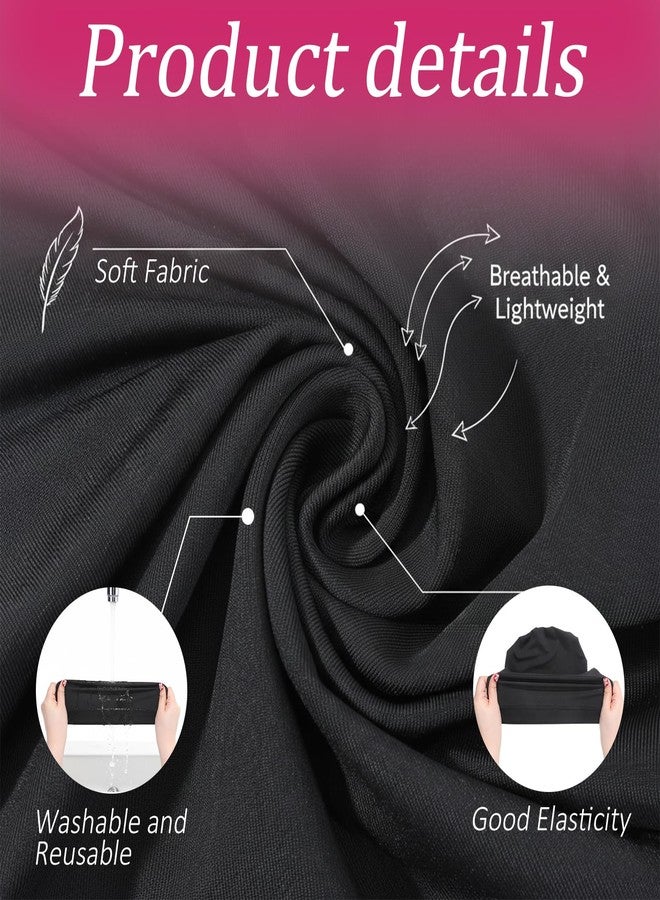 Gtziqa 2 Pcs Dreadlock Cap Large Long Bonnet for Long Hair Dreads Head Wrap Loc Cap Dread Caps Loc Bonnet Shower Caps Dreadlock Accessories for Men Women Curly Braids Wave (Black) - Image 4