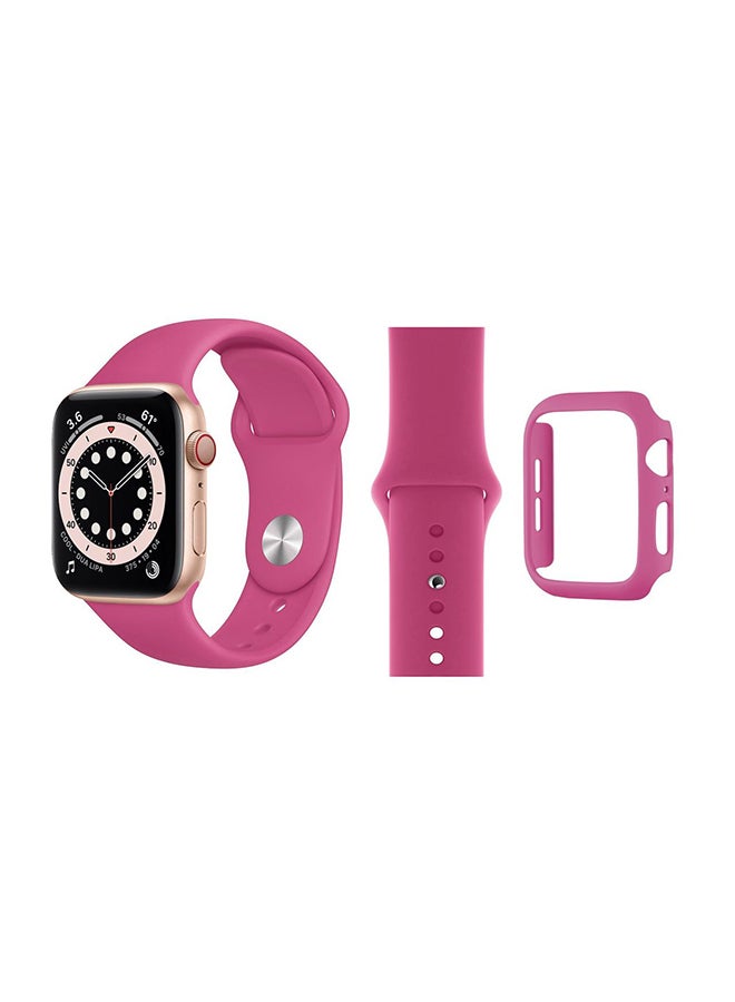 Perfii Bumper Replacement Band For Apple Watch Series 6/SE/5/4 Purple Pink