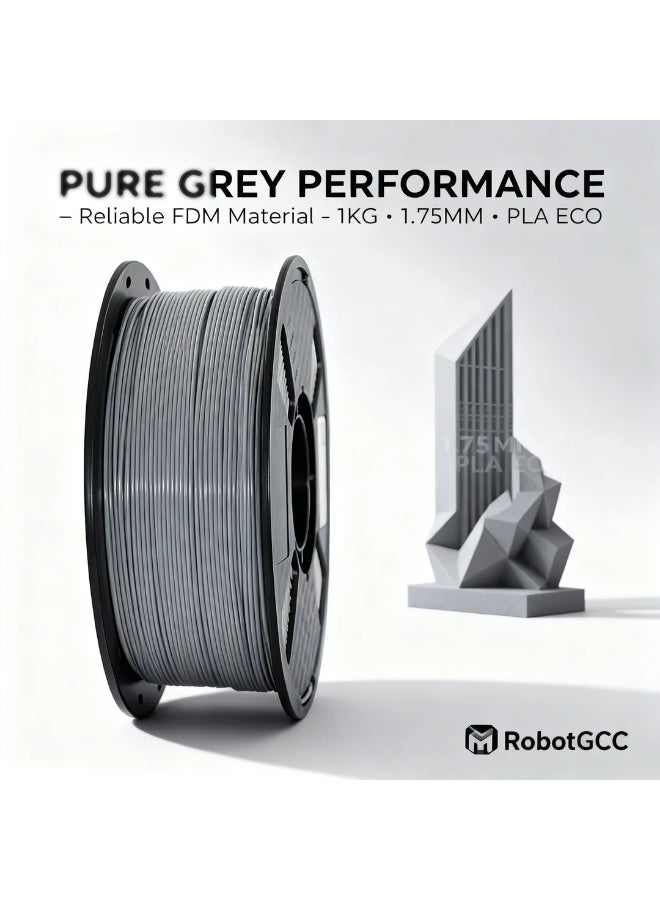 وبوت جي سي سي خيط طباعة ثلاثية الأبعاد PLA ECO مقاس 1.75 مم بلون رمادي وزن 1 كجم، خيط PLA سهل الطباعة لطابعات FDM، بثبات قطر جيد، تدفق منتظم، تشوه منخفض، التصاق طبقات موثوق، لون رمادي محايد مناسب للنماذج الأولية والطباعة اليومية والاستخدام التعليمي، ومتوافق مع معظم طابعات FDM ثلاثية الأبعاد - Image 3