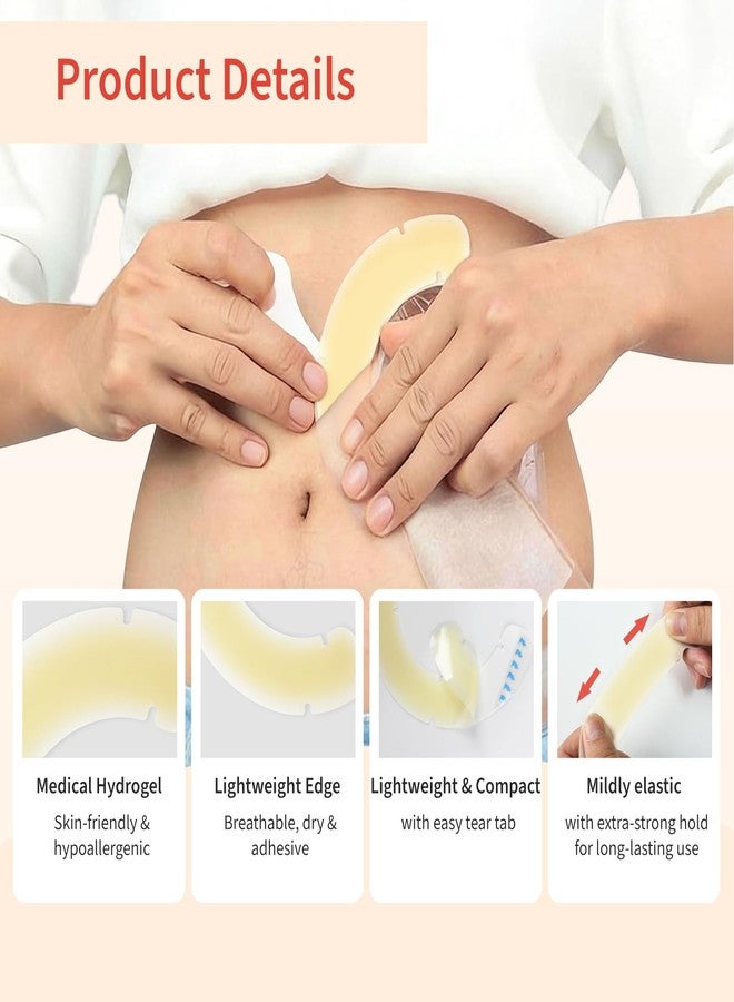 Deraymi 30pcs Ostomy Barrier Strips, Elastic Hydrocolloid Skin Barrier Strips, Skin Adhesive Ostomy Barrier Tape, Waterproof Leak-Free for Stoma Urostomy Bag, Barrier Strips for Ostomy Bag - Image 4