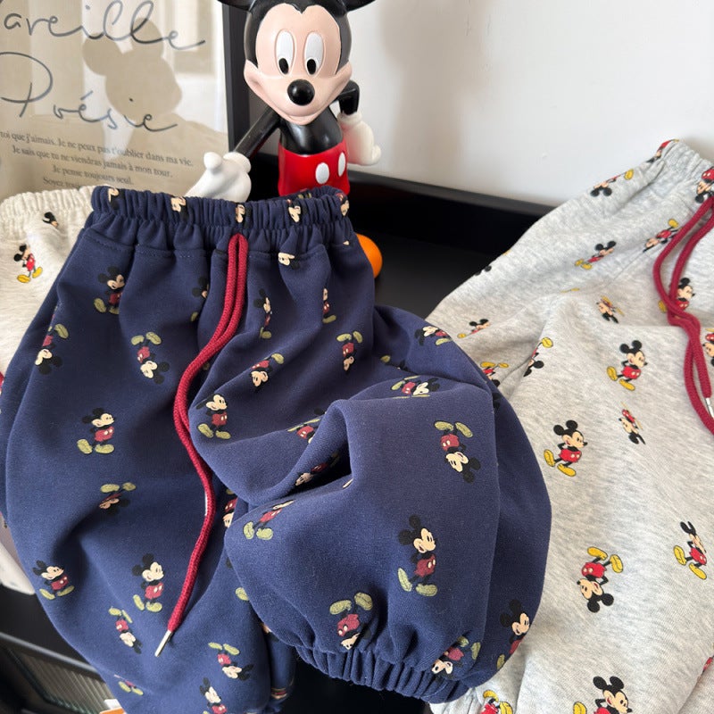 2025 Spring Parent-Child New Casual Pants Children'S Sweatpants New Children'S Wear Baby Western Style Full Print Mickey Sports Pants - Image 5