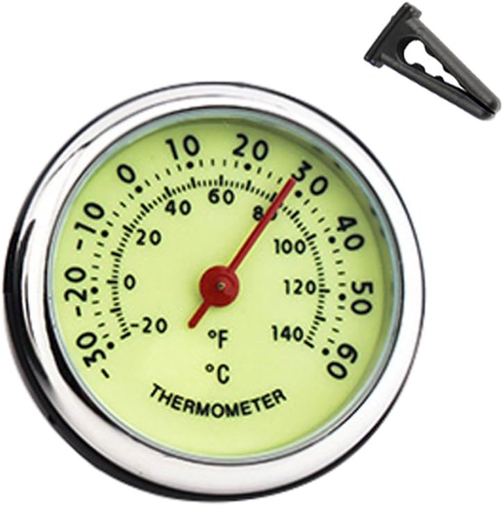 idain Car Dashboard Thermometer - Mini Vehicle Thermometer Decoration Air Vent Cilp - Image 1