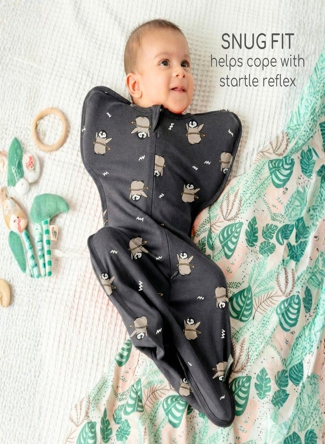 Cocoon Care 0.5 TOG Knitted Bamboo Cotton Arms Up Swaddle Sleeping Pod for Baby | Sleep Sack | Sleeping Bag for New Born Baby | 0-1 M | Penguin - Image 4