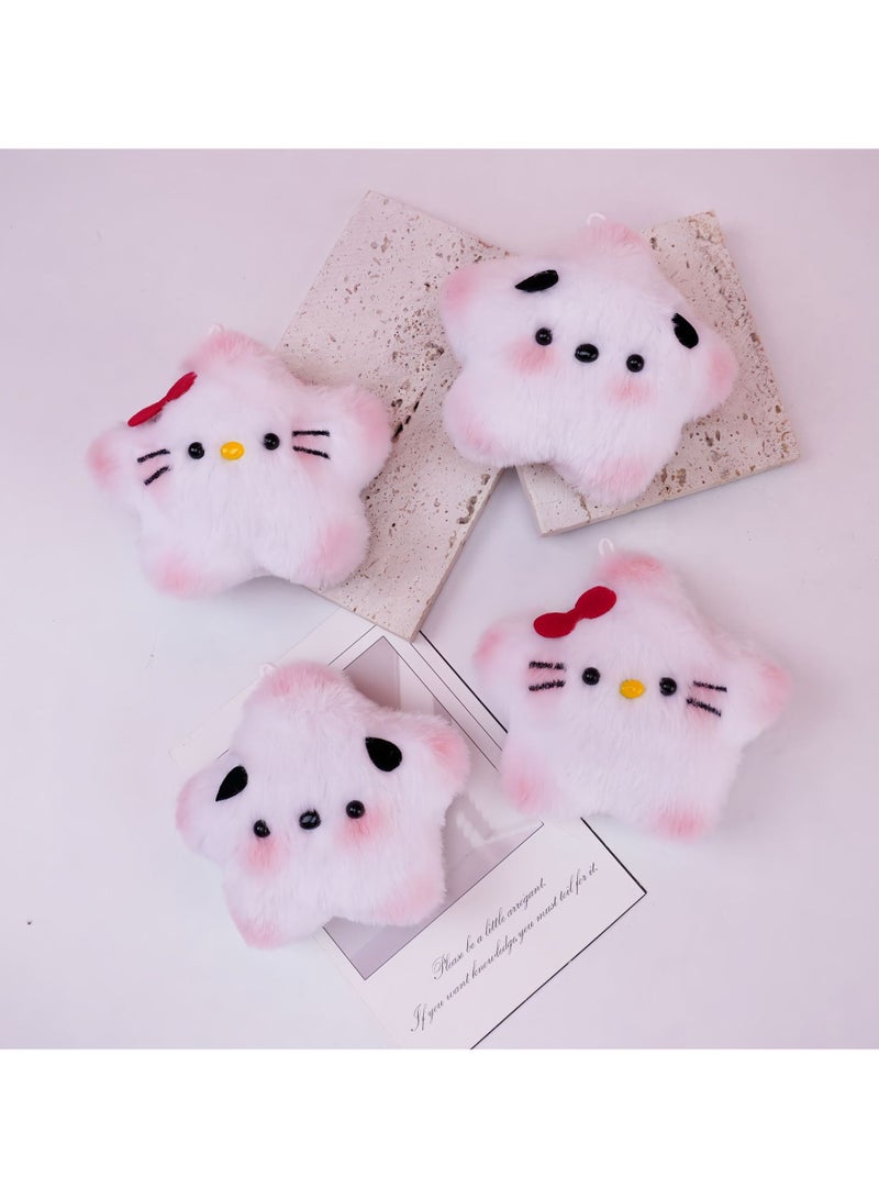 general hello Kitty Star Plush Toy Pendant Keychain - Women's Bag Pendants - Women's Gifts (4 Pcs) - Image 1