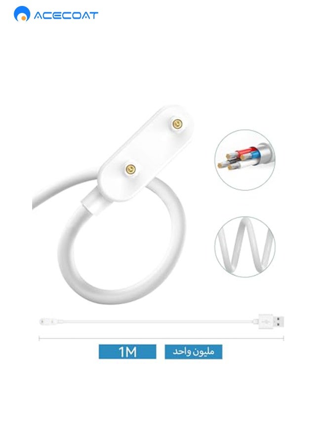 ACECOAT Charger Compatible For Huawei Watch Fit 3/Huawei Watch Fit 2/Huawei Band 9/Huawei Band 8/Huawei Band 7/Huawei Band 6/Huawei Band 6 Pro/Honor Band 9/Honor Band 8/Honor Band 7/Honor Band 6/Honor Band 6 Pro,- Smart Watch Replacement Usb Charger Charging Cable 100cm - Image 3