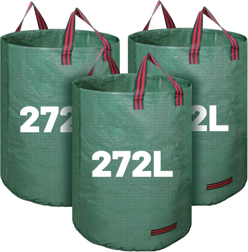 Dntorx 72 Gallons Reusable Yard Waste Bags, 3 Packs Lawn and Leaf Bags With Reinforced Handles, Collapsible Garden bag For Leaves,Grass,Storm Debris,Construction Waste, Standable&Foldable - Image 1
